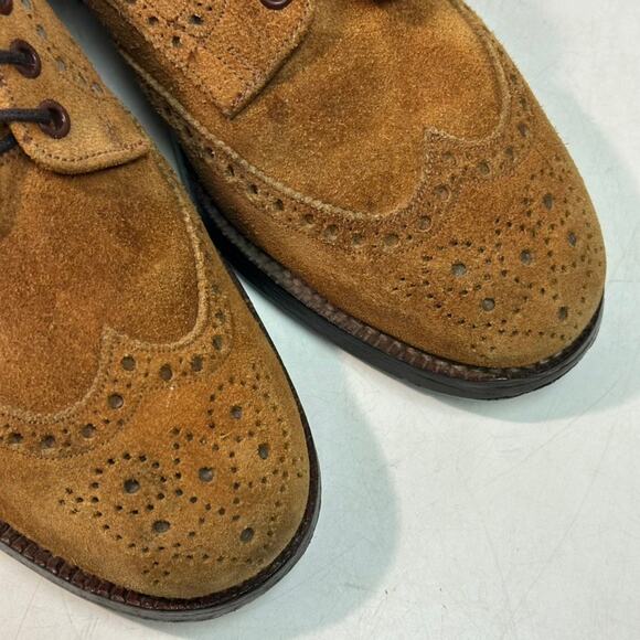 NEW HEELS Tricker\'s Bourton Snuff Suede Wingtip Bench Made England 8-6 US 9.5 E main image 4
